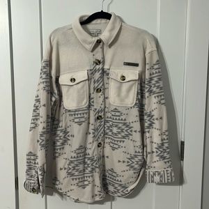 Off white Aztec shacket